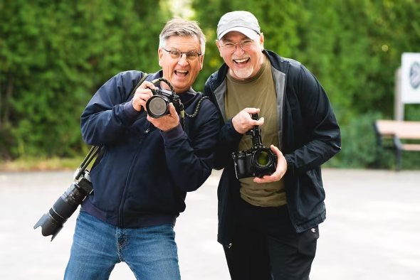 Alain Dion et Michel St-Jean, photographiés par Jimmy Plante